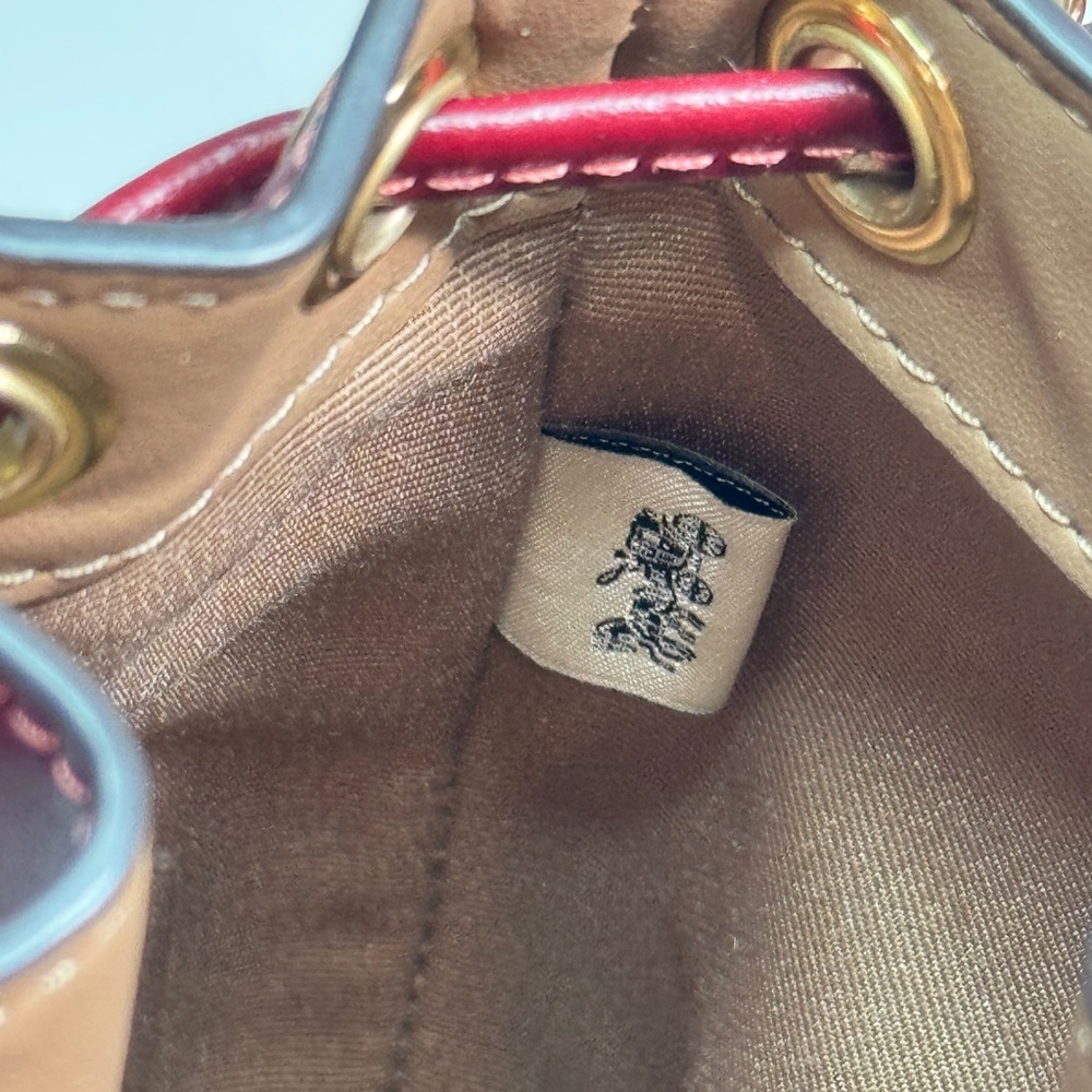 Coach Cherry Print Crossbody Bag - Red and Brown - Picture 5 of 7